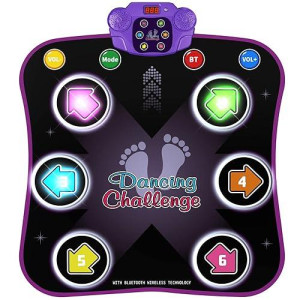 Flooyes Wireless Bluetooth Dance Mat for Kids 3-12 Years