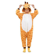 Xinhauli Unisex Kids Giraffe Onesie, Flannel Cosplay Animal Costume Halloween Onesie Pajamas Home Clothing