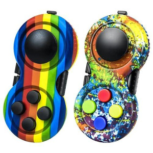 WTYCD Mini Rainbow Fidget Controller Game Pad - Stress Relief Toy