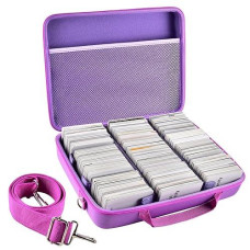 Paiyule Large 2500+ Card Game Case For Cards Against Humanity For Ptcg Trading Cards For Phase 10 For Magic The Gathering Cardboard Game, Baseball Basketball Sport Card Box, Games-(Bag Only)(Purple)