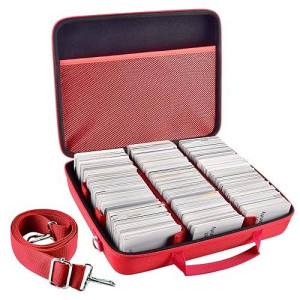 Paiyule Large 2500+ Card Game Case For Cards Against Humanity For Ptcg Trading Cards For Phase 10 For Magic The Gathering Cardboard Game, Baseball Basketball Sport Card Box, Games-(Bag Only)(Red)