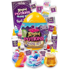 Girlzone Magic Potion Spellbinding Slime Kit, Create 6 Mystical Slime Potions, Make Glow In The Dark Slimes, Fun Gift Idea For Kids Birthdays