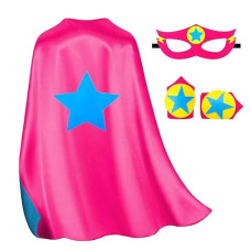 Irolewin Kids-Superhero-Cape And Mask For Boys-Girls Super Hero Dress-Up Costumes As Children Birthday Party Gifts Favors