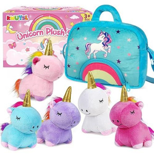 KMUYSL Unicorn Stuffed Animals Set - 5 Pcs Plush Toys