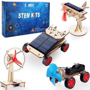 Stem Kits For Kids Age 8-10-12-14, Science Kits For Kids Age 8-12, Stem Toys Gifts For Boys Age 8 9 10 12 13 14, Car Building Science Experiment Projects For Kids 9-12, Solar Power & Engineering Kit