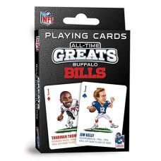 Masterpieces Playing Cards - Buffalo Bills All-Time Greats Playing Cards - Officially Licensed Playing Card Deck For Adults, Kids, And Family