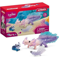 Schleich Axolotl Salamander Undersea Toy Set - 4.5 Inch