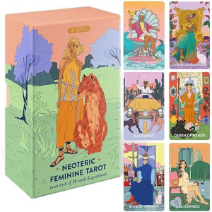 Wyspell Feminine Tarot Card Deck - Bordless Tarot Deck - Tarot Cards With Guide Book For Beginners Tarot Cards Set - Tarot Card Set - Beginner Tarot Deck Cards