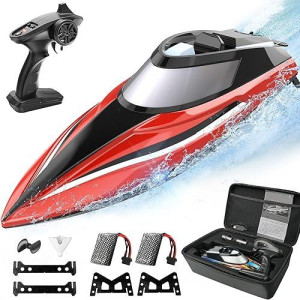 ALPHAREV R308 Red RC Boat 20+ MPH Fast Remote Control