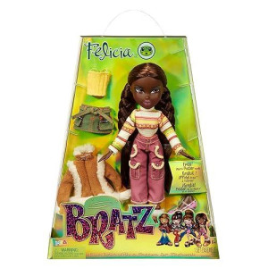 Bratz Felicia Fashion Doll with 2 Outfits & Poster, Multicolor