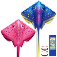 Yongnkids 2 Pack Kite For Kids Adults Easy To Fly, Fish Kites Gift Idea For Beach Large Kites For Kids Ages 4-8, Perfect For Easter Birthday Gift Idea Beach Trip Park Family Activities Outdoor Games