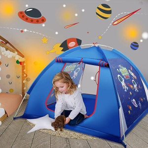 Deao Space Kids Play Tent For Girls & Boys,Space Playhouse For Kids Indoor Outdoor Games,Playing Pop Up Tents Birthday Toddlers Space Toys For Kids 3 4 5 6 7 8 Years Old