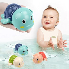 Bath Toys For Toddlers 1-3 Year Old Boys Gifts,Swimming Turtle Bath Toys, Floating Wind-Up Bathtub Toys For Baby, Toddler Pool Water Toys For 1 2 3 4 Year Old Boys Girls Gifts