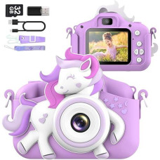 Kids Camera For 3-8 Years Old Toddlers Childrens Boys Girls Selfie Camera 20.0 Mp Hd 1080P Ips Screen Dual Digital Toy Camera For Kids Christmas Birthday Gifts