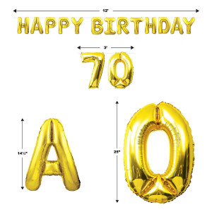 Happy Birthday 70 Balloon Streamer