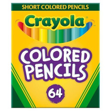 Crayola Mini Colored Pencils (Colors May Vary), Coloring Supplies For Kids, 64 Count, Gift