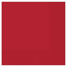 Premium Apple Red 3-Ply Luncheon Napkins - 6.5" X 6.5" (Pack Of 20) - Elegant Design & Disposable Napkins, Durable & Soft Material - Perfect For Parties, Events & Everyday Use