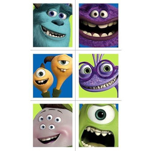 Hallmark Monsters Inc. Stickers - 4 Multicolor Sheets