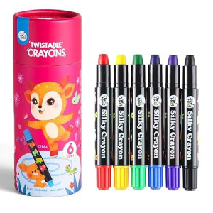 Jar Melo Jumbo Crayons For Toddlers, 6 Colors Twistable Crayons Non Toxic Washable Crayons, Easy To Hold Silky Large Crayons, Safe For Babies And Children, Gift For Boys And Girls