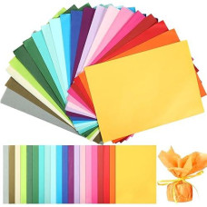 Naler 200 Sheets Art Tissue Paper Bulk For Gift Bags Gift Wrapping Tissue Paper For Crafts Decorative Tissue Paper Flower Pom Pom In 20 Assorted Colors For Birthday Christmas New Year, 8"X11"