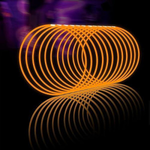 Glow Fever Glow Sticks Bulk 100Ct 22'' Glow Necklaces With Connectors, Neon Light Sticks For Party Festivals Raves Concert Birthday Wedding, Orange