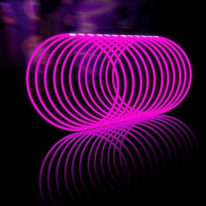 Glow Fever Glow Sticks Bulk 100Ct 22'' Glow Necklaces With Connectors, Neon Light Sticks For Party Festivals Raves Concert Birthday Wedding, Pink