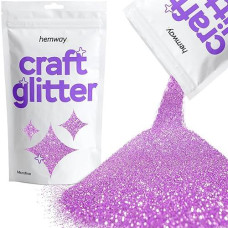 Hemway Craft Glitter 100G / 3.5Oz Glitter Flakes For Arts Crafts Tumblers Resin Epoxy Scrapbook Glass Schools Paper Halloween Decorations - Microfine (1/256" 0.004" 0.1Mm) - Lavender Purple