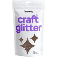 Hemway Craft Glitter 100G / 3.5Oz Glitter Flakes For Arts Crafts Tumblers Resin Epoxy Scrapbook Glass Schools Paper Halloween Decorations - Fine (1/64" 0.015" 0.4Mm) - Bronze Brown