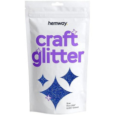 Hemway Craft Glitter 100G / 3.5Oz Glitter Flakes For Arts Crafts Tumblers Resin Epoxy Scrapbook Glass Schools Paper Halloween Decorations - Fine (1/64" 0.015" 0.4Mm) - Sapphire Blue