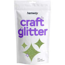 Hemway Craft Glitter 100G / 3.5Oz Glitter Flakes For Arts Crafts Tumblers Resin Epoxy Scrapbook Glass Schools Paper Halloween Decorations - Fine (1/64" 0.015" 0.4Mm) - Olive Green