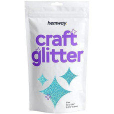 Hemway Craft Glitter 100G / 3.5Oz Glitter Flakes For Arts Crafts Tumblers Resin Epoxy Scrapbook Glass Schools Paper Halloween Decorations - Fine (1/64" 0.015" 0.4Mm) - Baby Blue Iridescent