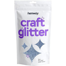 Hemway Craft Glitter 100G / 3.5Oz Glitter Flakes For Arts Crafts Tumblers Resin Epoxy Scrapbook Glass Schools Paper Halloween Decorations - Fine (1/64" 0.015" 0.4Mm) - Azure Blue