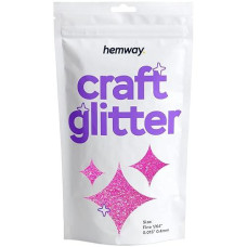 Hemway Craft Glitter 100G / 3.5Oz Glitter Flakes For Arts Crafts Tumblers Resin Epoxy Scrapbook Glass Schools Paper Halloween Decorations - Fine (1/64" 0.015" 0.4Mm) - Baby Pink Iridescent