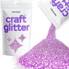 Hemway Craft Glitter 100G / 3.5Oz Glitter Flakes For Arts Crafts Tumblers Resin Epoxy Scrapbook Glass Schools Paper Halloween Decorations - Fine (1/64" 0.015" 0.4Mm) - Lavender Purple