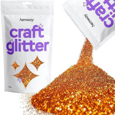 Hemway Craft Glitter 100G / 3.5Oz Glitter Flakes For Arts Crafts Tumblers Resin Epoxy Scrapbook Glass Schools Paper Halloween Decorations - Fine (1/64" 0.015" 0.4Mm) - Copper