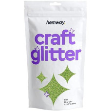 Hemway Craft Glitter 100G / 3.5Oz Glitter Flakes For Arts Crafts Tumblers Resin Epoxy Scrapbook Glass Schools Paper Halloween Decorations - Fine (1/64" 0.015" 0.4Mm) - Lime Green Holographic