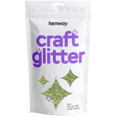 Hemway Craft Glitter 100G / 3.5Oz Glitter Flakes For Arts Crafts Tumblers Resin Epoxy Scrapbook Glass Schools Paper Halloween Decorations - Chunky (1/40" 0.025" 0.6Mm) - Olive Green