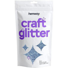 Hemway Craft Glitter 100G / 3.5Oz Glitter Flakes For Arts Crafts Tumblers Resin Epoxy Scrapbook Glass Schools Paper Halloween Decorations - Extra Chunky (1/24" 0.040" 1Mm) - Azure Blue