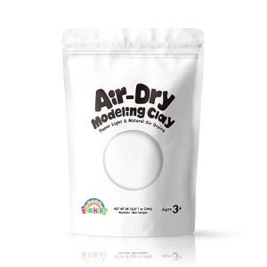 Sago Brothers White Air Dry Clay, 7Oz Modeling Clay For Kids, Super Soft And Ultra Light Molding Clay For Children, Refill White Clay For Kids Age 3-12, Kids Gifts For Girls Boys, Kids Toys Crafts Kit