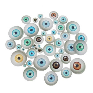 90 Pairs Halloween Mixed Size Glass Paper Sticker Human Eyes For Art Dolls Sculptures Props Masks Fursuits Jewelry Making Taxidermy Flatback 6Mm 8Mm 10Mm 12Mm 15Mm 18Mm 20Mm 25Mm 30Mm