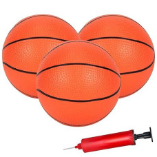 Hymaz 12 Pack 4 Inch Mini Basketball Ball For Kids, Rubber Small Basketballs With Pump For Kids Basketball Gifts- Inflatable Ball For Basketballs Hoop Geart For Sports Beach Pool Theme Party Favor