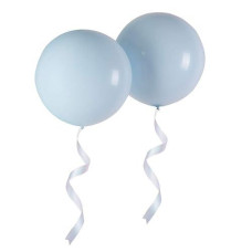 Oupking 24 Inch Giant Round Balloons 10 Packs Macaron Blue Latex Balloons For Photo Shoot Wedding Baby Shower Birthday Party Decorations