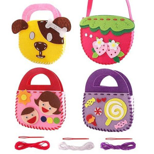 Yohelly 4 Pcs Toddler Arts & Crafts Sewing Kits for Ages 