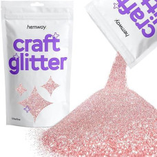 Hemway Craft Glitter 100G / 3.5Oz Glitter Flakes For Arts Crafts Tumblers Resin Epoxy Scrapbook Glass Schools Paper Halloween Decorations - Ultrafine (1/128" 0.008" 0.2Mm) - Light Rose Gold