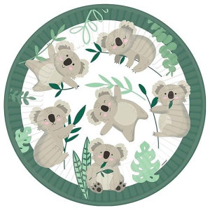 Koala Party Round Plates | 9Â€ | 8 Pcs.