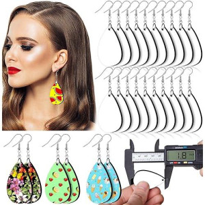 Ygaohf Sublimation Earring Blanks For Mom, 1.8" Lightweight Wood Earrings Blanks With Protective Film, Unfinished Mdf Teardrop Earrings For Earring Making, Diy Halloween Mather'S Day Easter Earrings