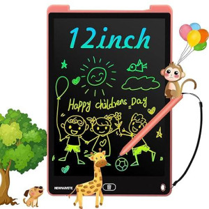 Newnaivete Lcd Writing Tablet, 12 Inch Toddler Doodle Board, Colorful Drawing Tablet, Erasable Electronic Drawing Writing Pads, Educational Toys Gifts For Kids Age 3 4 5 6 7 8 Year Old Girls Boys