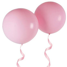 Oupking Giant 36 Inch Macaron Pink Balloons - Thick Latex Light Pink Big Round Balloons 10 Packs