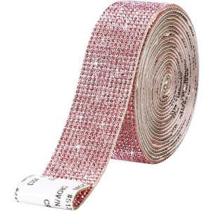 Zonon Pink Rhinestone Strips - 1.06" x 3