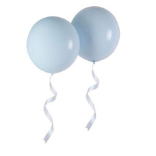 Oupking 18 Inch Macaron Blue Balloons Big Round Latex Balloon Giant Thick Light Blue Balloons For Party Decorations Pack Of 25